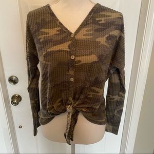 Altar’d State Dreamin’ in Thermal brushed camo top